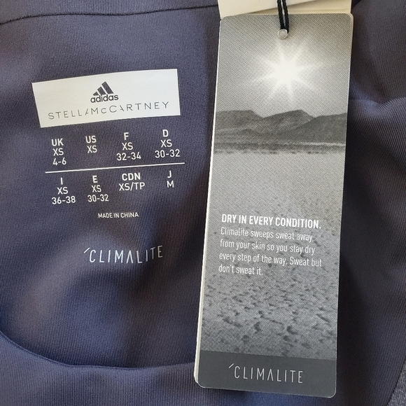 New Adidas by Stella McCartney Yoga Comfort Tank Top In Night Steel NWT Size XS - Picture 8 of 12